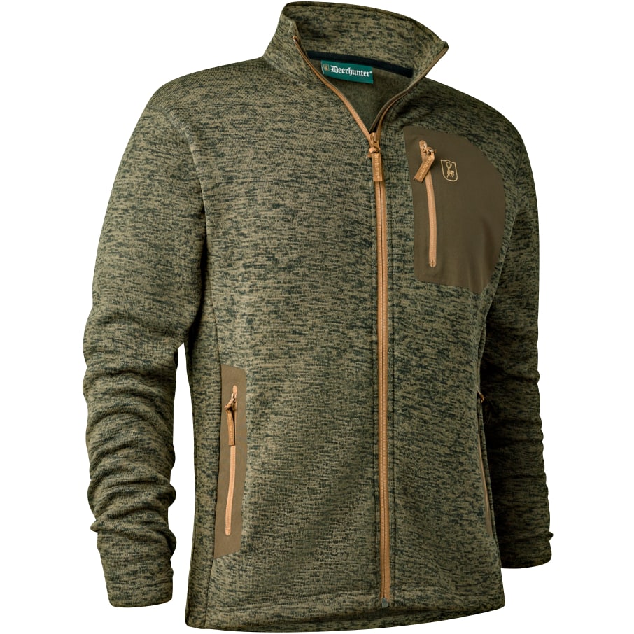 Sarek Strickjacke - Oliv - Deerhunter
