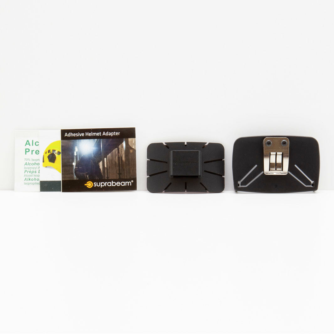 Helmbefestigungsset mit Clips und selbstklebendem Adapter - Suprabeam