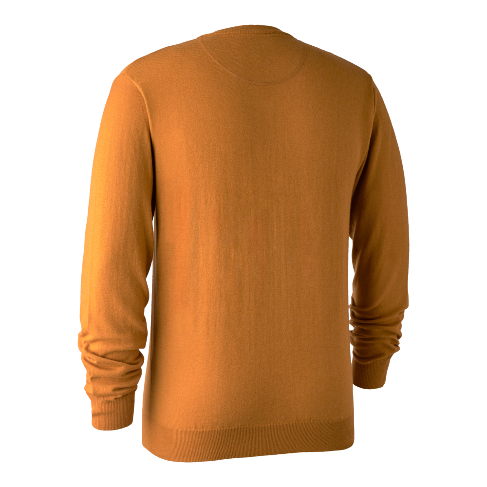 Kingston Strickpullover mit V-Ausschnitt Golden Oak - Deerhunter