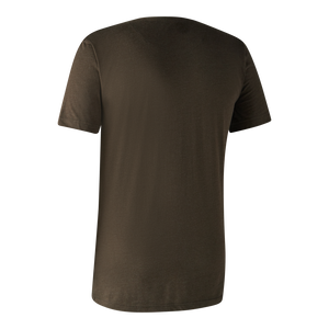 Basis 2er-Pack T-Shirt - Adventure Green Mel/Brown Leaf - Deerhunter