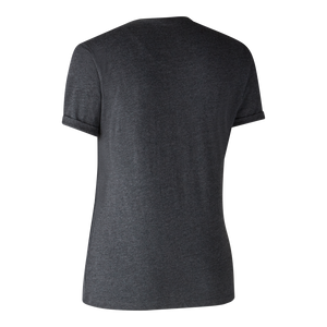 Damen Basis 2-Pak T-Shirt Braun Leaf Melange - Deerhunter