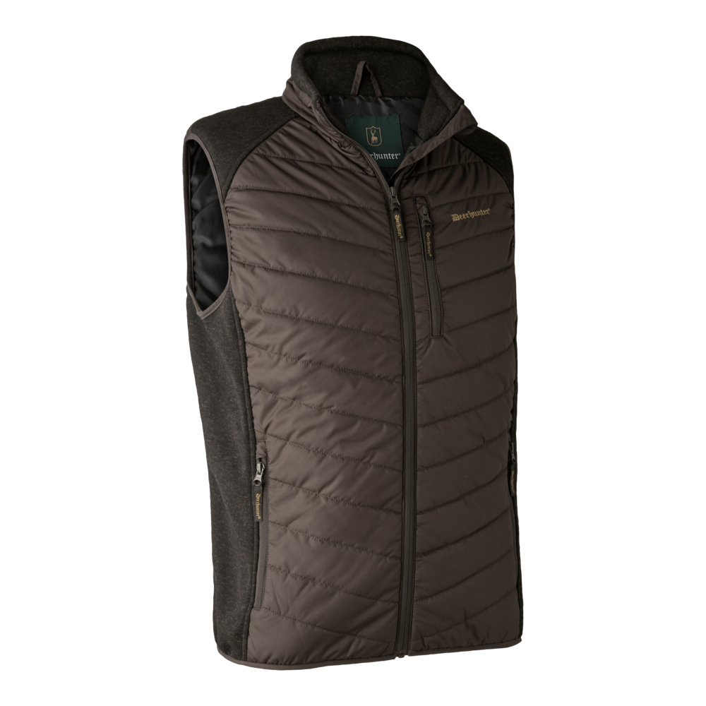 Moor Gepolsterte Weste mit Strick - Braun - Deerhunter
