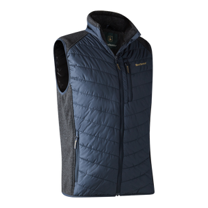Moor Gesteppte Weste mit Strick - Blau - Deerhunter