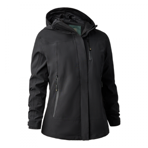 Lady Sarek Shelljacke mit Kapuze Schwarz - Deerhunter