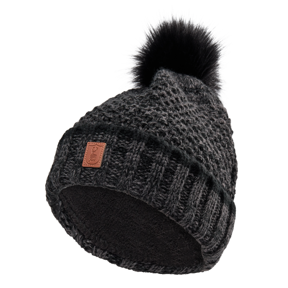Damen gestrickte Mütze - Schwarz - Deerhunter
