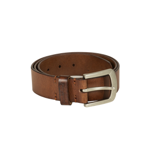 Leder Gürtel, 4 cm breit - Hell Braun - Deerhunter