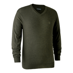 Kingston Strickpullover mit V-Ausschnitt Grün - Deerhunter