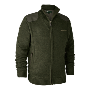 Carlisle Strick-Cardigan mit Stormliner - Green Melange - Deerhunter