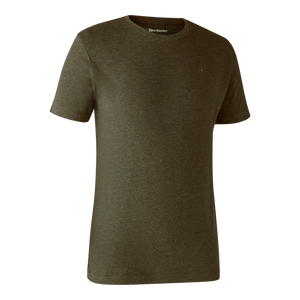 Basis 2er-Pack T-Shirt - Adventure Green Mel/Brown Leaf - Deerhunter