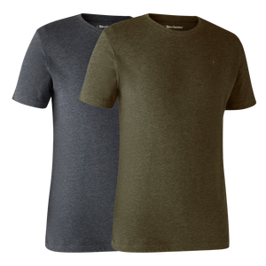 Basic 2er-Pack T-Shirt Adventure Green Melange - Deerhunter