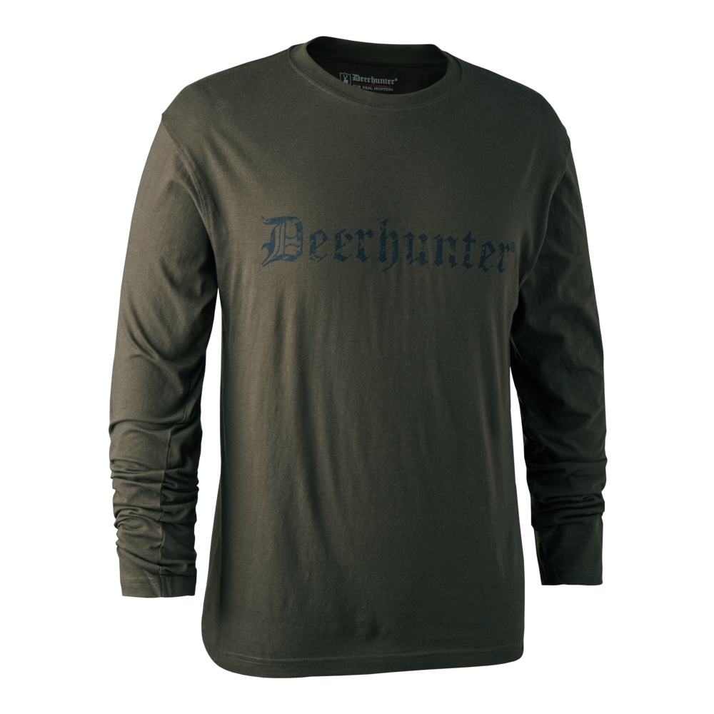 Logo-T-Shirt mit langen Ärmeln - Text - Deerhunter