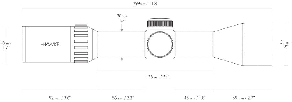 Vantage 30 WA IR - 1,5-6x44 L4A Dot - Hawke