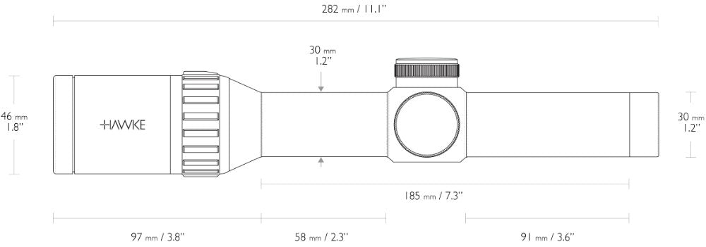 Endurance 30 WA 1-4x24 L4A Dot - Hawke