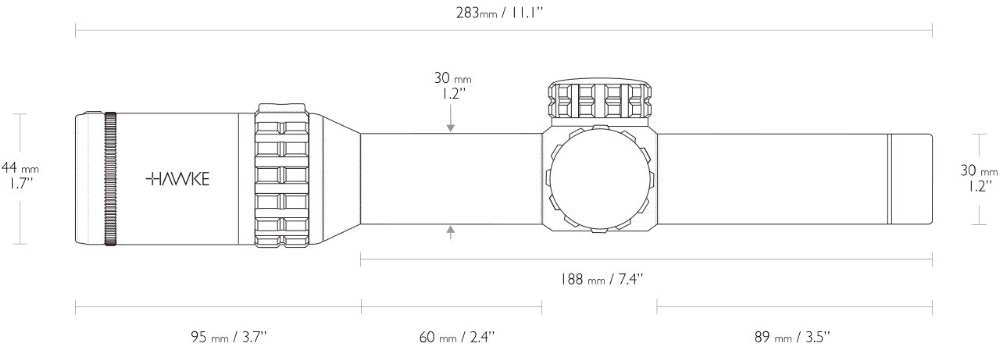 Frontier 30 1-6x24 L4A Dot - Hawke