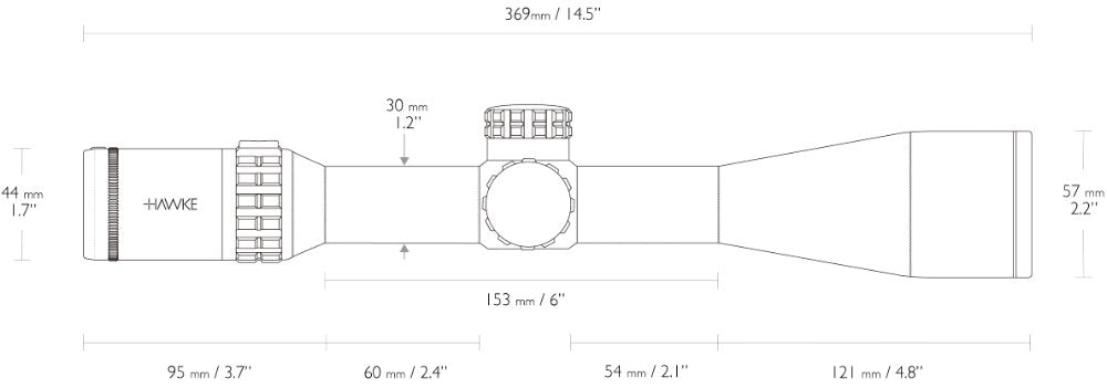 Frontier 30 SF 4-24x50 Mil Pro (20x) - Hawke