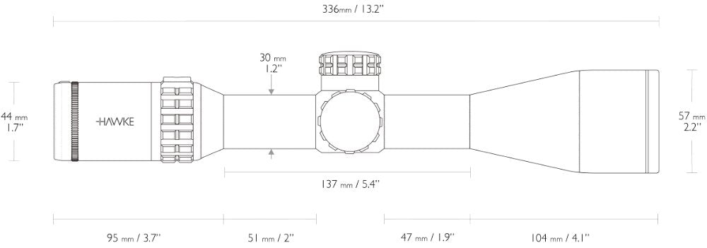 Frontier 30 FFP - 3-15x50 FFP Mil Pro (15x) - Hawke