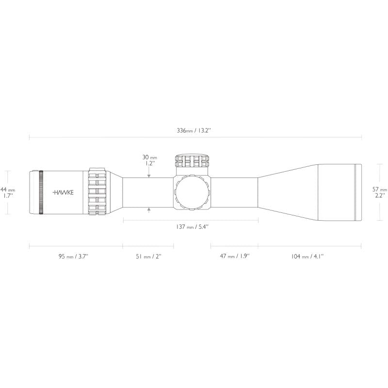 Frontier 30 FFP - 4-20x50 FFP Mil Pro (20x) - Hawke