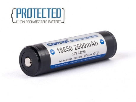 18650 KeepPower 2600mAh Chronione Akumulatory Li-Ion 3,7V - 2 PACK