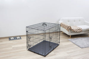 Hundebox aus Stahl, zusammenklappbar – 92x63x74 cm – Kerbl