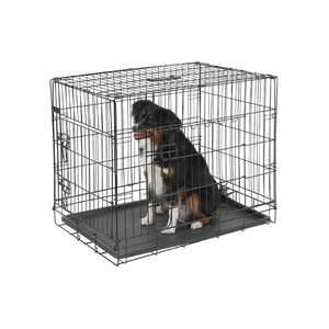 Hundebox aus Stahl, zusammenklappbar – 76x54x64cm – Kerbl