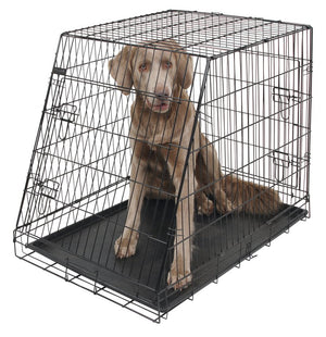 Hundebox aus Stahl, zusammenklappbar, abgeschrägt – 63x48x57cm – Kerbl