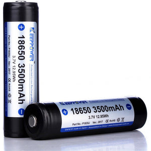 18650 KeepPower 3500mAh Protected Li-Ion bateria 3,7V - 2PACK